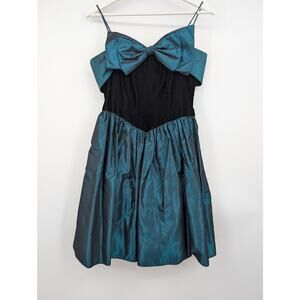 Vintage Jessica McClintock Gunne Sax Girls Formal Velvet Bow Holiday Wedding 12